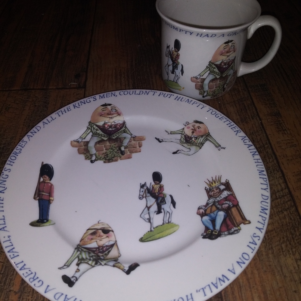 Humpty Dumpty plate and cup dining set